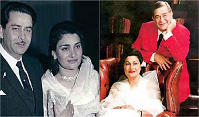 রাজ কাপুর ও স্ত্রী কৃষ্ণা রাজ কাপুর