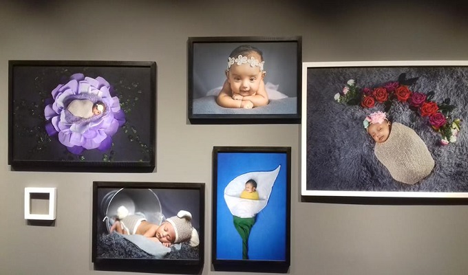 বেবি ফটোগ্রাফি এক্সিবিশনে বিভিন্ন শিশুর ছবি