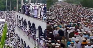 জানাজায় লাখো মানুষ; ৭ গ্রামের মানুষ হোম কোয়ারেন্টাইনে