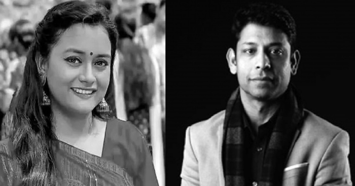 ঢাবি শিক্ষার্থী মুনিরা মাহজাবিন মিমো ও শিক্ষক সুদীপ চক্রবর্তী। ফাইল ছবি 