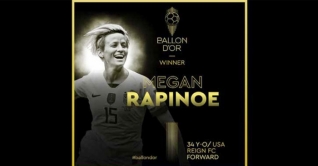 বর্ষসেরা নারী ফুটবলার মেগান রাপিনো