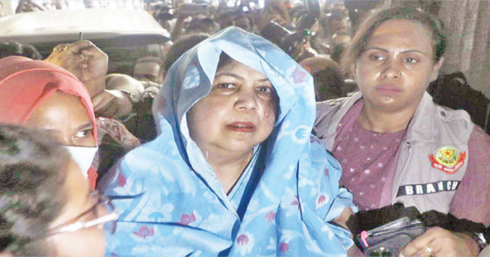 শিরীন শারমিন চৌধুরীর জামিন নামঞ্জুর করে কারাগারে প্রেরণ করা হয়
