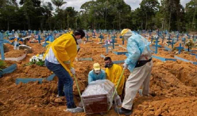 করোনার তৃতীয় ঢেউয়ের ঝুকিতে ব্রাজিল