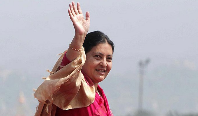 নেপালের প্রেসিডেন্টকে লাল গালিচা সংবর্ধনা
