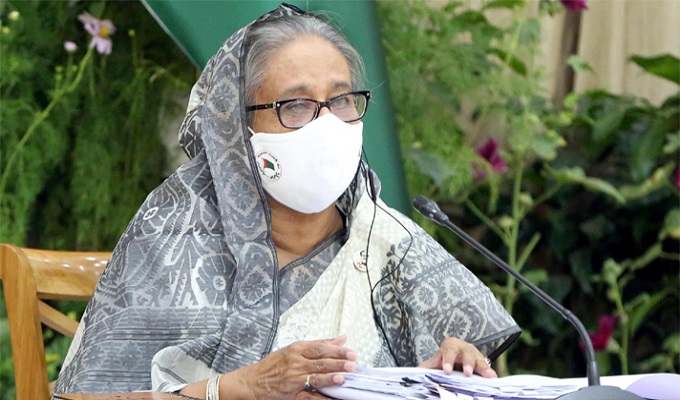 প্রধানমন্ত্রী শেখ হাসিনা।  ছবি: পিআইডি