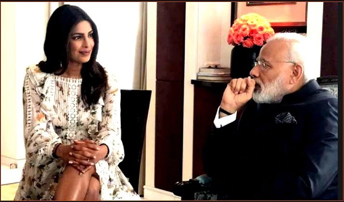 মোদির সঙ্গে প্রিয়াঙ্কা