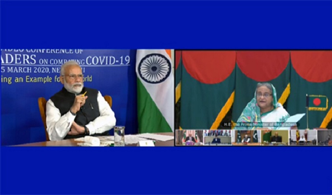 করোনা: সার্কের সহযোগিতার জন্য প্রধানমন্ত্রীর আহ্বান