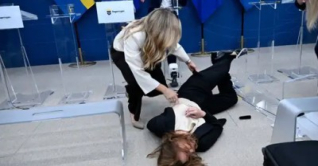 মঞ্চে লুটিয়ে পড়লেন সুইডেনের স্বাস্থ্যমন্ত্রী