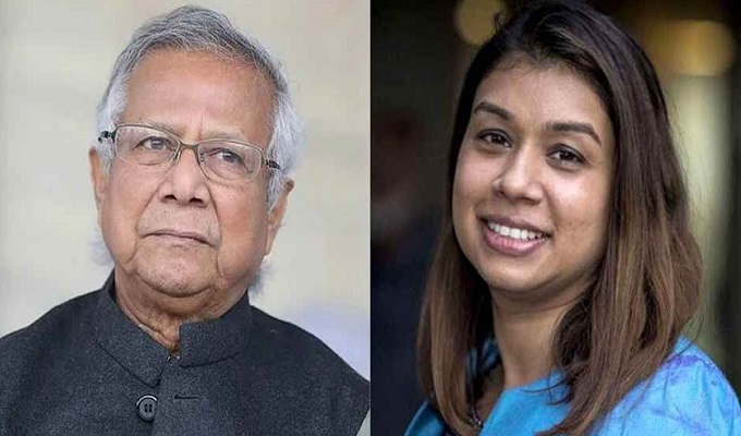 প্রধান উপদেষ্টা ড. মুহাম্মদ ইউনূস ও টিউলিপ সিদ্দিক।