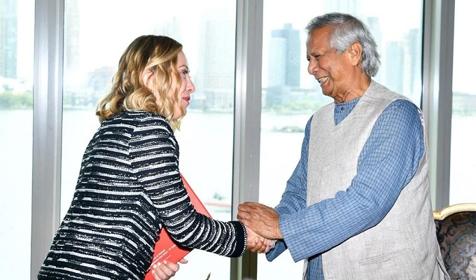 ইতালির প্রধানমন্ত্রীর সঙ্গে ইউনূসের বৈঠক