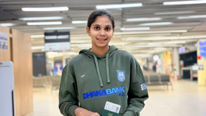 বাংলাদেশ নারী ফুটবল দলের অধিনায়ক আফঈদা খন্দকার। ছবি : আফঈদা খন্দকারের অফিসিয়াল ফেসবুক পেজ