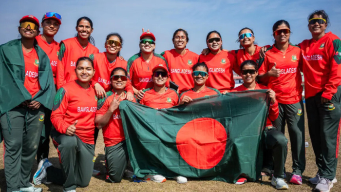 বাংলাদেশ নারী দলের ক্রিকেটাররা। ছবি : বিসিবি