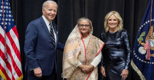 জো বাইডেনের অভ্যর্থনা অনুষ্ঠানে প্রধানমন্ত্রী