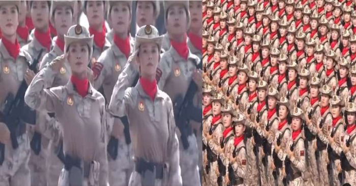 বিশ্বব্যাপি তরুণদের হৃদয় কাড়লো চীনা তরুণী সেনারা