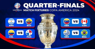 কোপা আমেরিকার কোয়ার্টার ফাইনালের লাইন-আপ