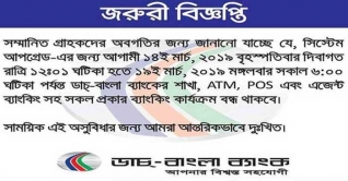 রাত ১২টা থেকে ডাচ-বাংলার সব রকম লেনদেন বন্ধ