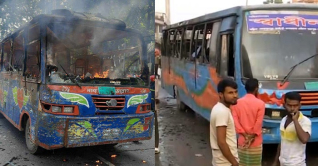 মোহাম্মদপুরে আরও দুই বাসে আগুন মোহাম্মদপুরে আরও দুই বাসে আগুন
