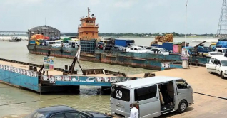 শিমুলিয়া-মাঝিকান্দি রুটে ফেরি চলাচল শুরু