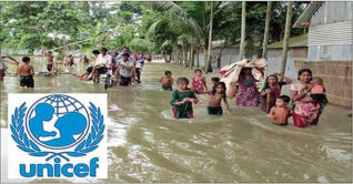 বন্যায় বাংলাদেশের ১৫ লাখের বেশি শিশু ঝুঁকিতে