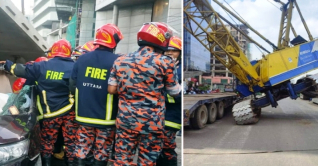 গার্ডার দুর্ঘটনায় নবদম্পতি, অল্পের জন্য রক্ষা