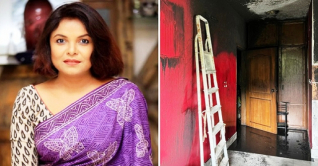 এসি বিস্ফোরণে শাওনের মায়ের বাসায় আগুন এসি বিস্ফোরণে শাওনের মায়ের বাসায় আগুন