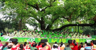 জাতীয় সংগীত দিয়ে শেষ হলো বটমূলের বৈশাখী উৎসব