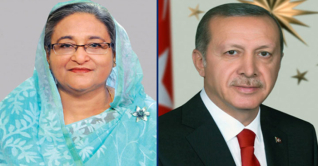 প্রধানমন্ত্রী শেখ হাসিনাকে এরদোয়ানের ফোন