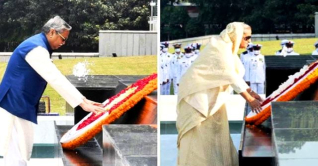 শিখা অনির্বাণে রাষ্ট্রপতি-প্রধানমন্ত্রীর শ্রদ্ধা