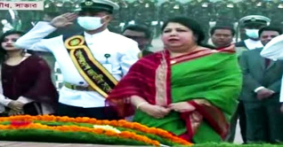 জাতীয় স্মৃতিসৌধে বীর শহীদদের প্রতি স্পিকারের শ্রদ্ধা