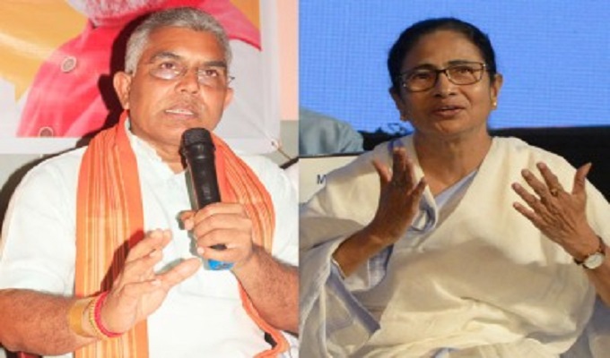 মমতাকে জন্মদিনে শুভেচ্ছা জানালেন দিলীপ ঘোষ। ফাইল চিত্র।
