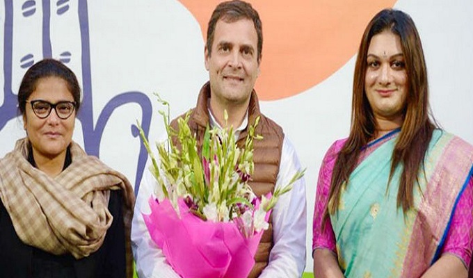 রাহুল গান্ধীর সঙ্গে অপ্সরা রেড্ডি। ছবি : সংগৃহিত