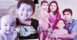 মা হাসপাতালে, দুই শিশুর লাশ নিয়ে গেলেন বাবা