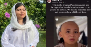 শিশুর দিকে তাকিয়ে যুদ্ধ বিরতি চাইলেন নোবেলজয়ী মালালা শিশুর দিকে তাকিয়ে যুদ্ধ বিরতি চাইলেন নোবেলজয়ী মালালা