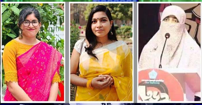 উমামা ফাতেমা, তাসনিম আফরোজ ইমি ও সাবিকুন্নাহার তামান্না। ছবি: সংগৃহীত