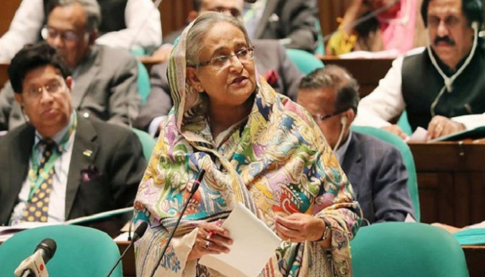 সংসদে প্রধানমন্ত্রী শেখ হাসিনা।  পুরোনো ছবি