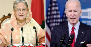 জো বাইডেনের সংবর্ধনায় প্রধানমন্ত্রী শেখ হাসিনা