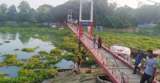 কচুরিপানায় ঢাকা পড়ছে কাপ্তাই হ্রদের সৌন্দর্য