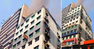 বাংলামটরে রাহাত টাওয়ারে আগুন, নিয়ন্ত্রণে ৯ ইউনিট