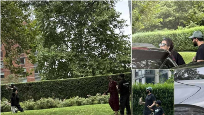 নিউইয়র্কে ছেলেকে নিয়ে ঘুরছেন শাকিব-বুবলী। ছবি: ফেসবুক থেকে নেওয়া