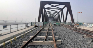 বঙ্গবন্ধু রেল সেতুর পৌনে ৪ কিলোমিটার দৃশ্যমান