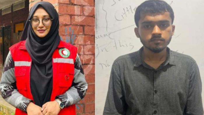 নিহত জাবি ছাত্রী শারমীন জাহান ও তার স্বামী ফাহিম আল হাসান। ফাইল ছবি