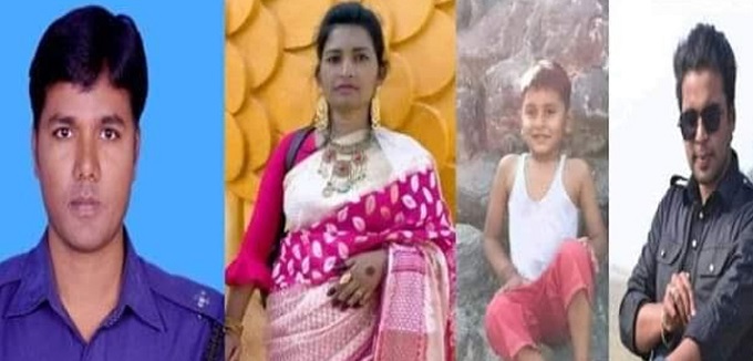 স্ত্রী আসমা, সৎ সন্তান রবিন ও বিকাশকর্মী শাকিল খানকে গুলি করে হত্যা করেন এএসআই সৌমেন রায় (বাঁয়ে)