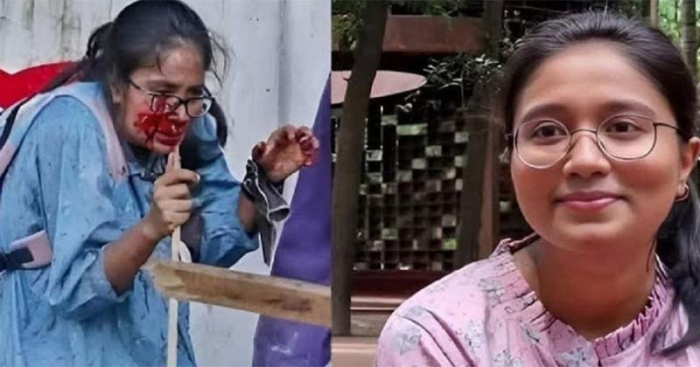 ঢাকা বিশ্ববিদ্যালয় কেন্দ্রীয় ছাত্র সংসদ (ডাকসু) গবেষণা ও প্রকাশনা সম্পাদক সানজিদা আহমেদ তন্বী