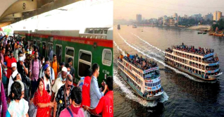 ঈদযাত্রায় সড়ক-নৌ-রেলপথে স্বস্তি ঈদযাত্রায় সড়ক-নৌ-রেলপথে স্বস্তি