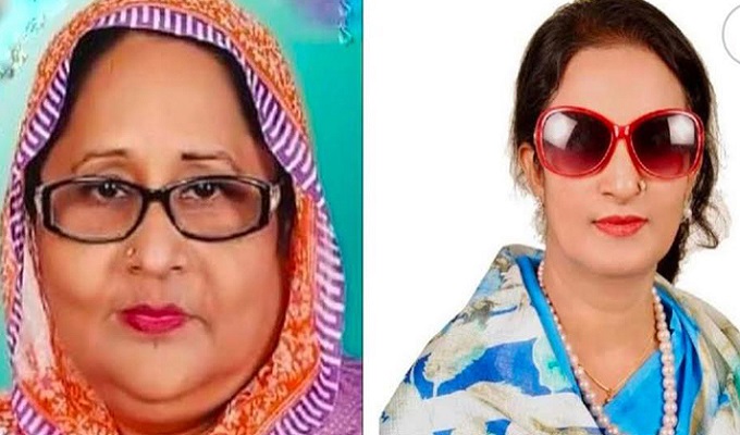 বগুড়া জেলা মহিলা আওয়ামী লীগের সাবেক সাধারণ সম্পাদক সুরাইয়া নিগার ডরোথী ও যুগ্ম সাধারণ সম্পাদক স্বপ্না চৌধুরী। 