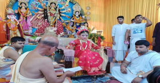 বগুড়ায় প্রথমবারের মত কুমারী পূজা অনুষ্ঠিত