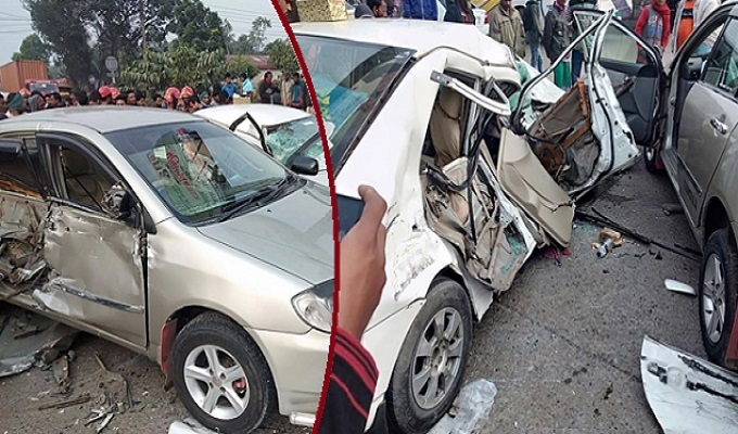 চট্টগ্রামে লরির ধাক্কায় ২ মেয়েসহ ব্যাংক কর্মকর্তা নিহত
