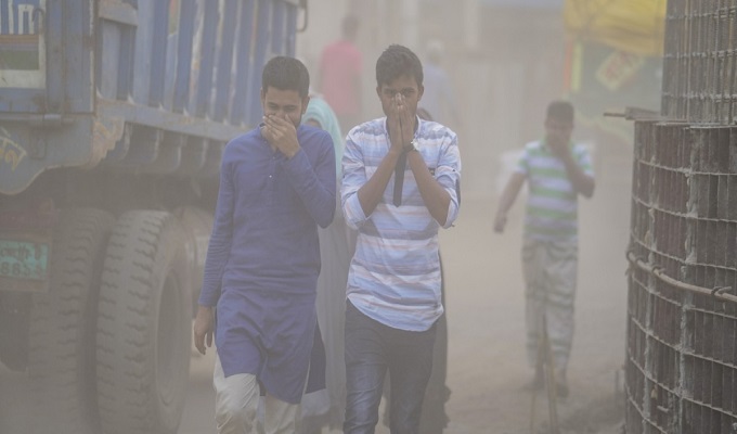 দূষিত বাতাসের শহরের তালিকা ৪র্থ ঢাকা