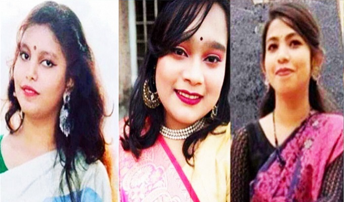 ইসলামী বিশ্ববিদ্যালয়ের তিন অভিযুক্ত ছাত্রী। ফাইল ছবি