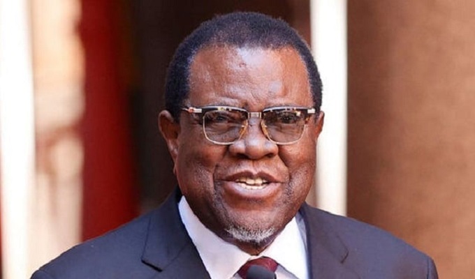 নামিবিয়ার প্রেসিডেন্ট হেগে গেইঙ্গোব।  ফাইল ছবি।